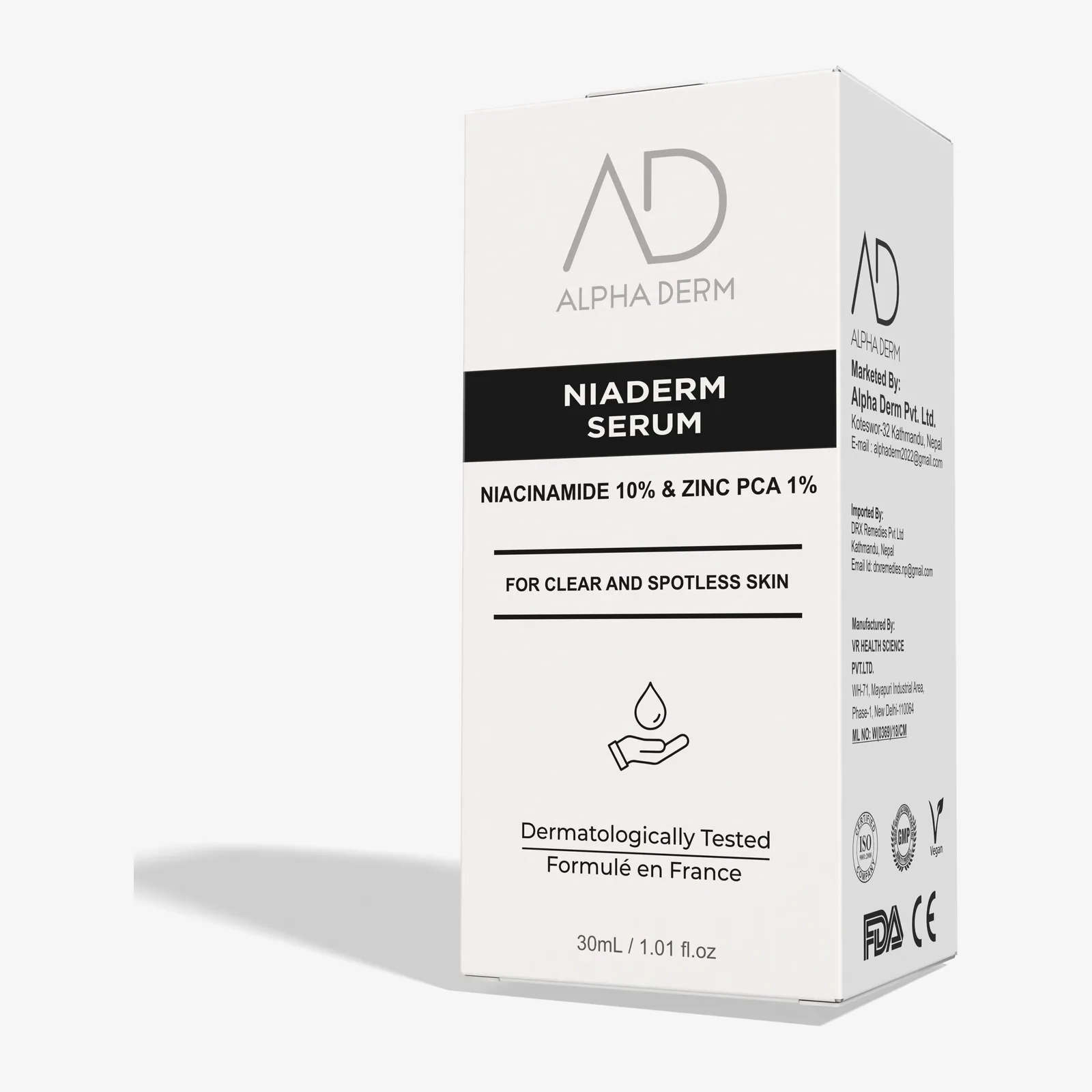 NIADERM Serum carton